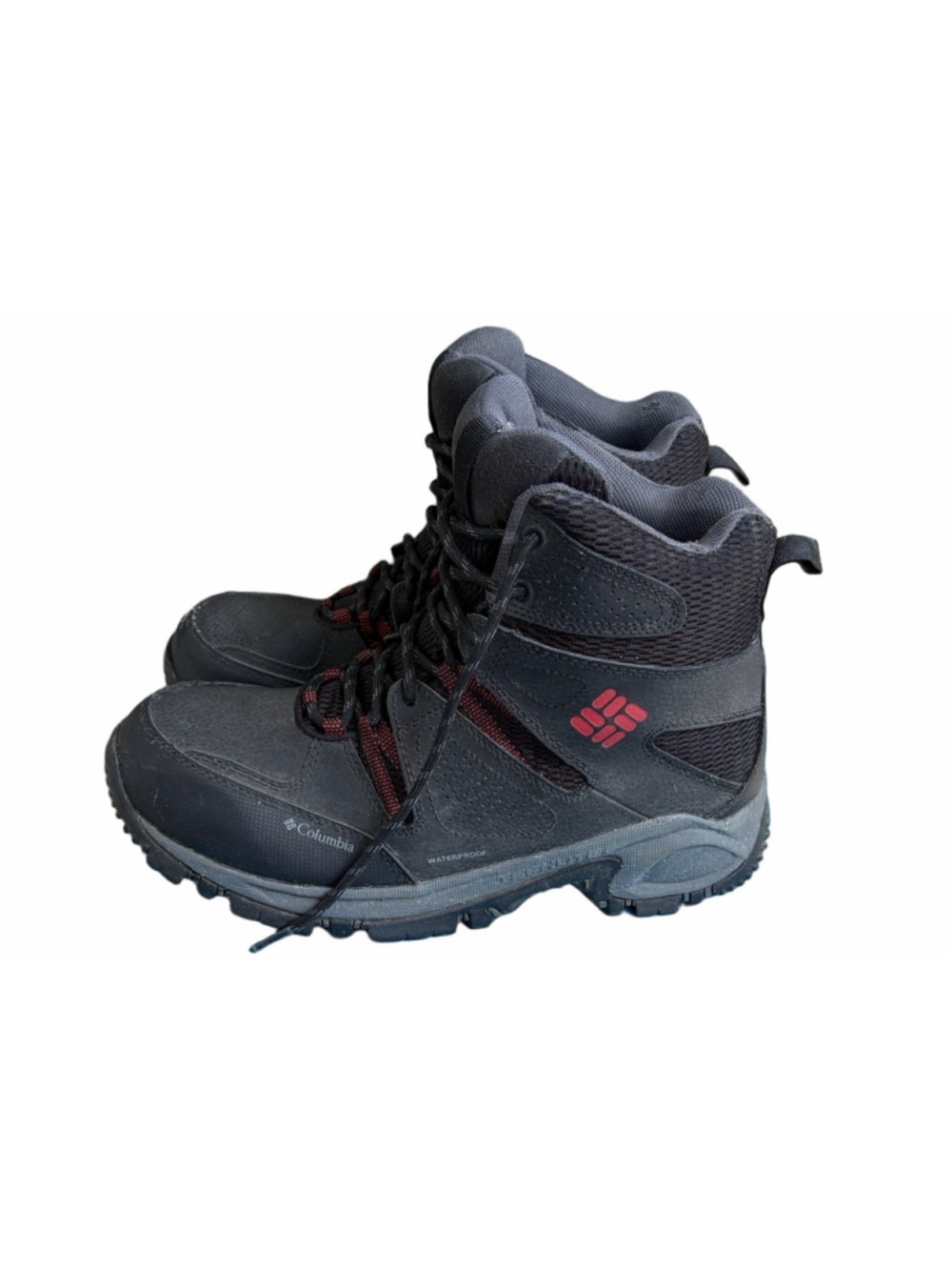 Men's Columbia Lifttop II Omni-Heat Boots Size 10.5 Black Red - Picture 2 of 8
